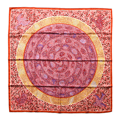 Hermes Silk La Legende Du Poisson Corail Scarf 90 1 of 6