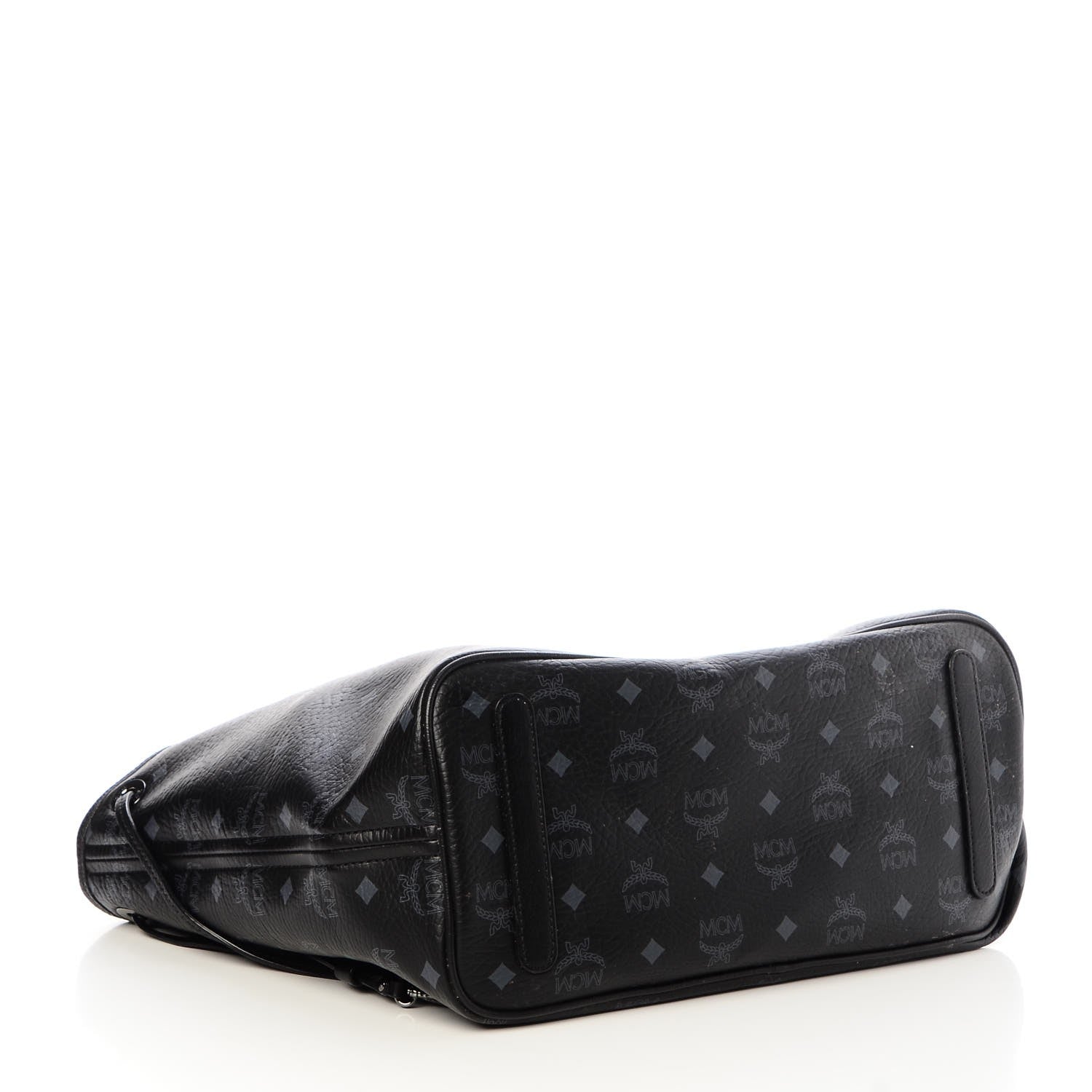 MCM Visetos Medium Liz Reversible Shopper Tote Black 5 of 9