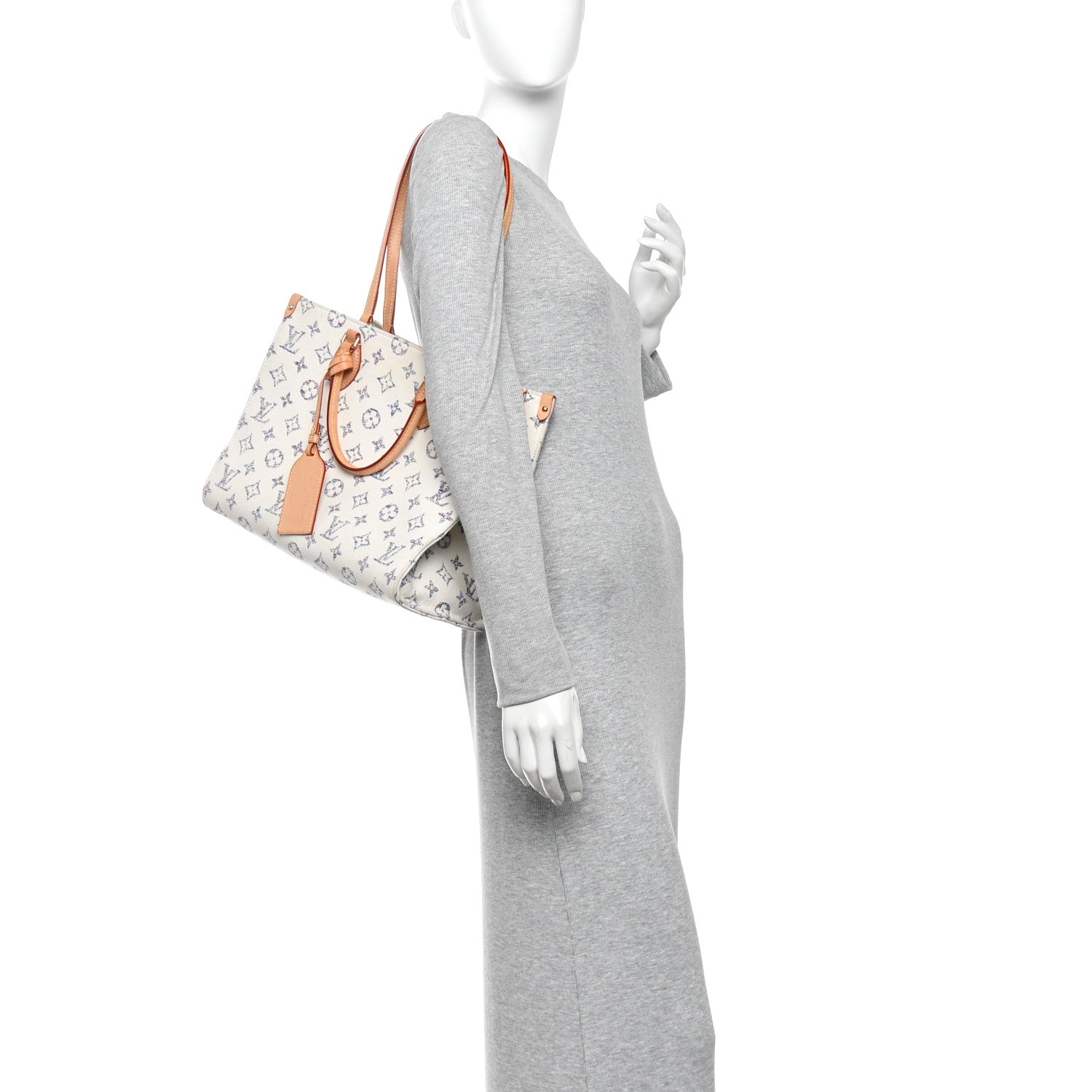 Louis Vuitton Monogram Jacquard Nautical Onthego MM Multicolor Beige 2 of 12