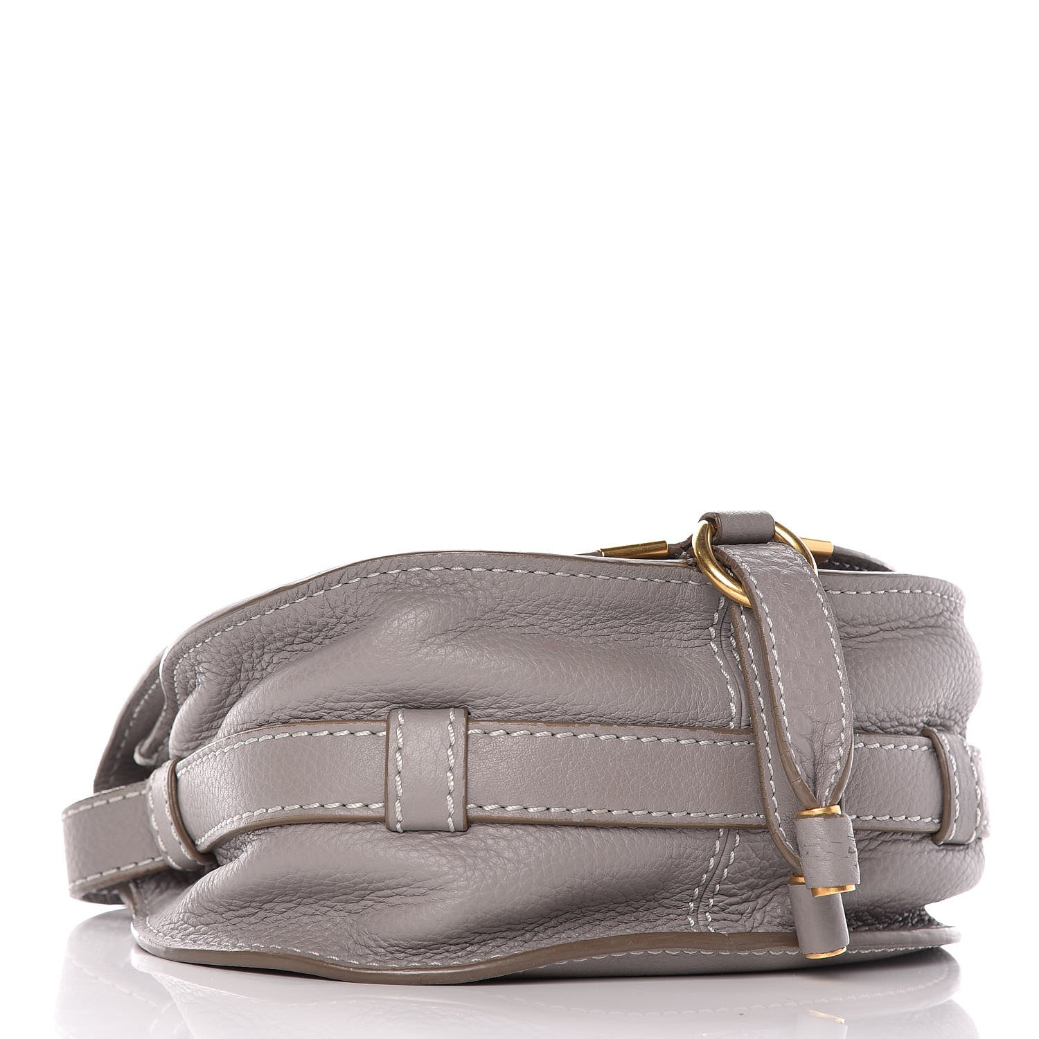Chloe Calfskin Mini Marcie Round Crossbody Bag Cashmere Grey 4 of 13
