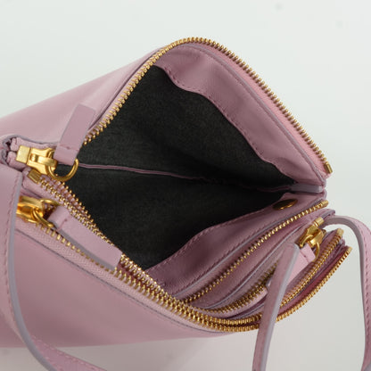 Celine Lambskin Small Trio Crossbody Bag Pink 8 of 9