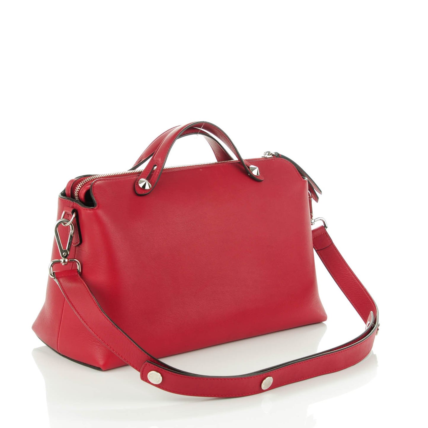 Vitello Dolce Marmol Large By The Way Boston Bag Ciliegia