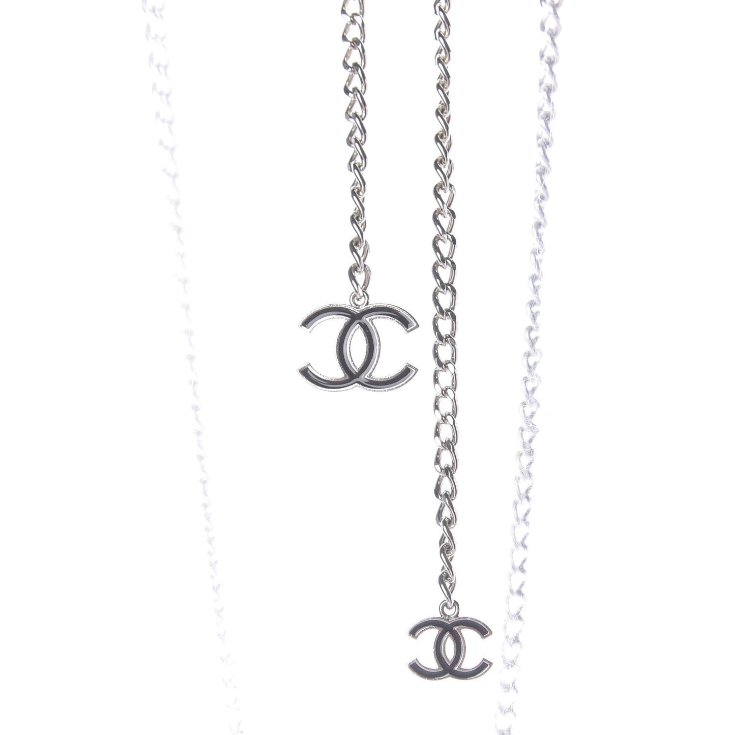 Enamel CC Ceinture Fantai Adjustable Belt Silver