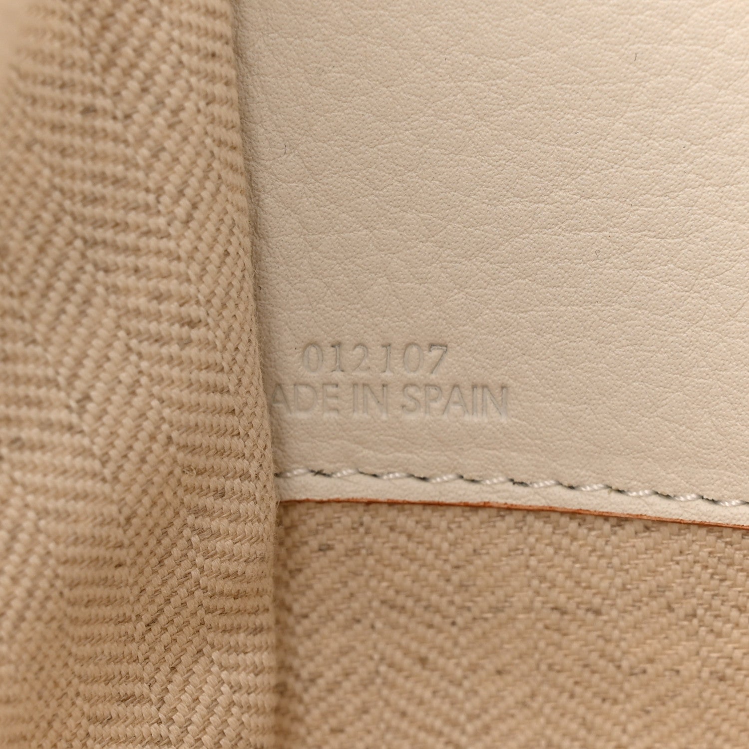 Loewe Calfskin Canvas Anagram Small Hammock Shoulder Bag Ecru White 7 of 10