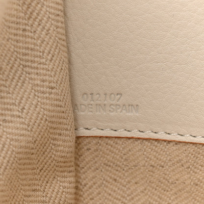 Loewe Calfskin Canvas Anagram Small Hammock Shoulder Bag Ecru White 7 of 10