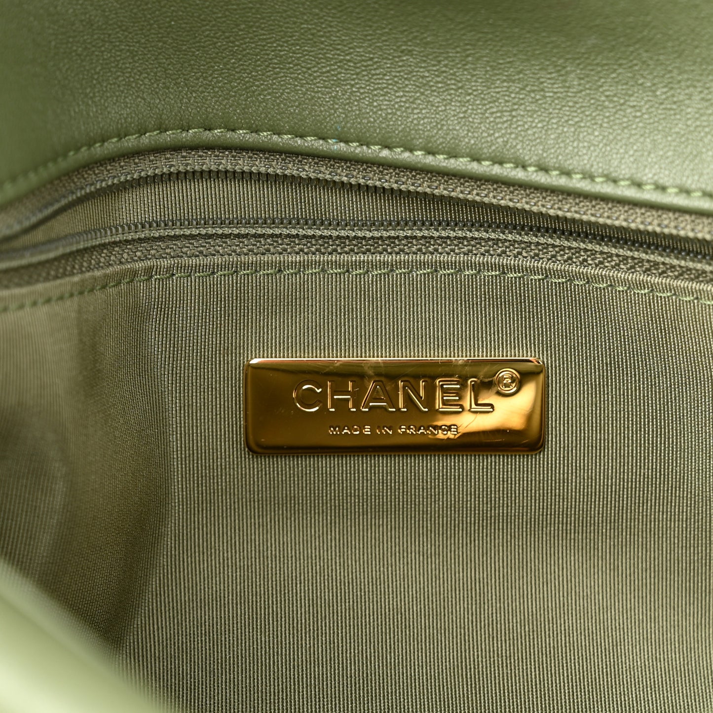 Lambskin Quilted Medium Chanel 19 Flap Green