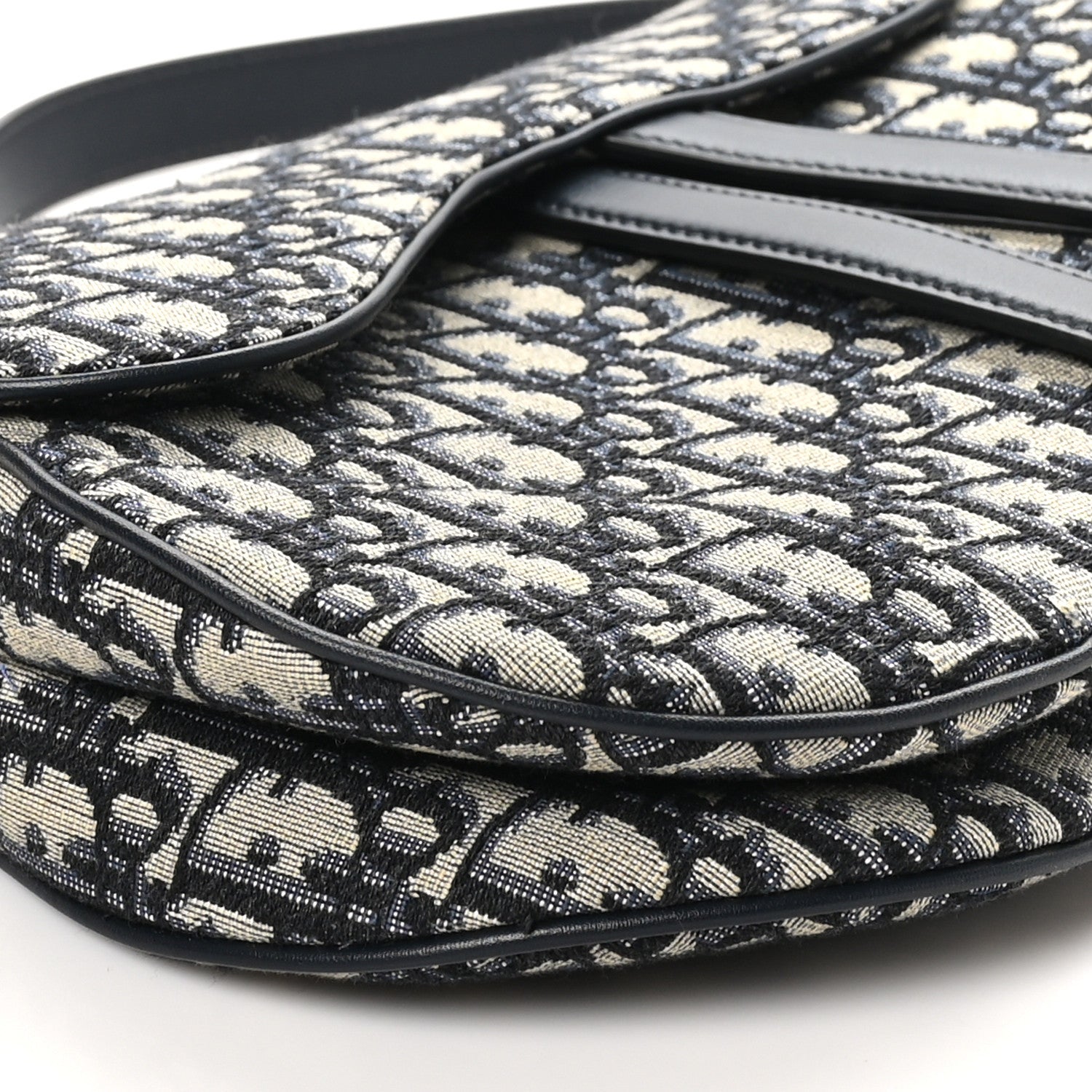 Christian Dior Oblique Saddle Bag Blue 9 of 11