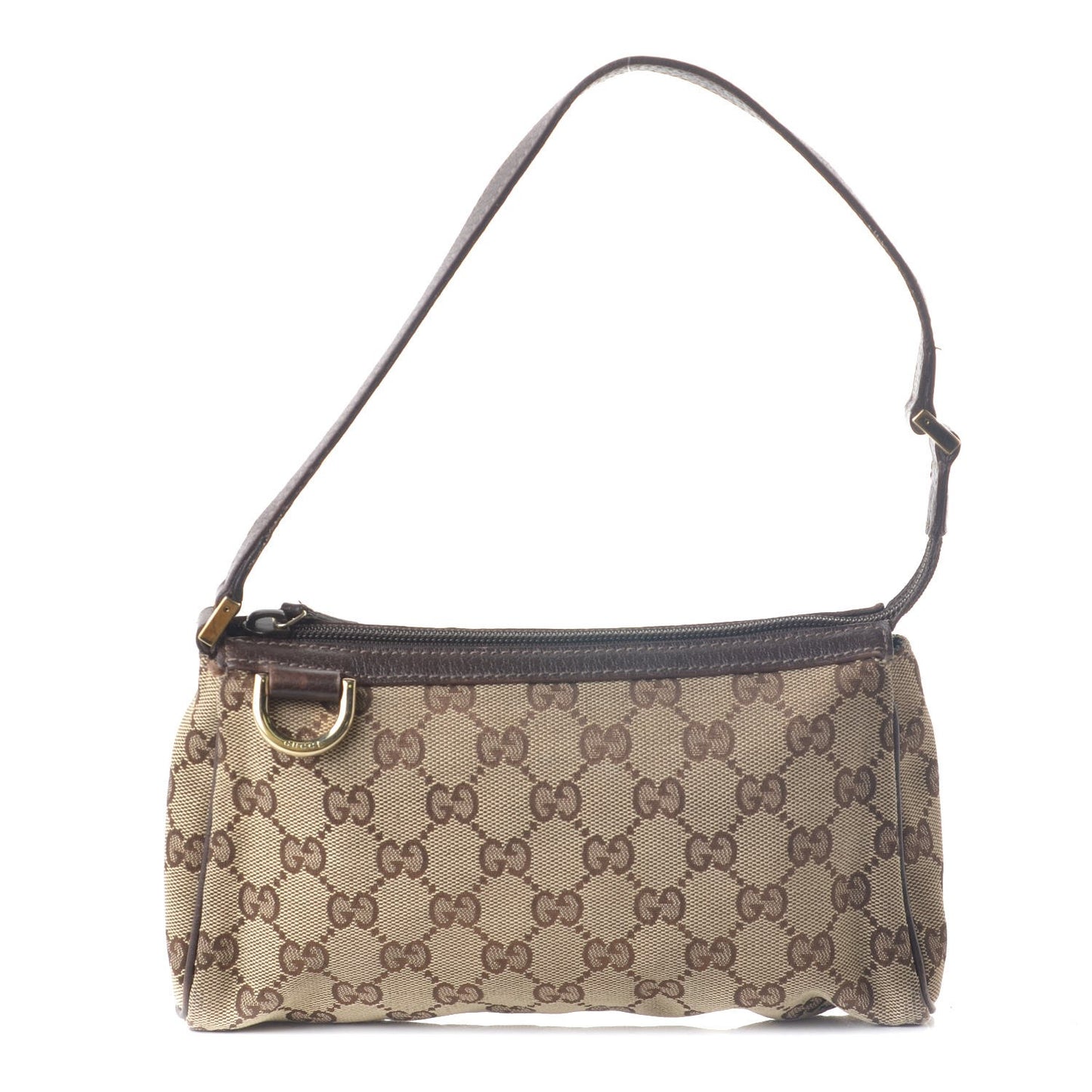 Monogram D Ring Cosmetic Case Brown