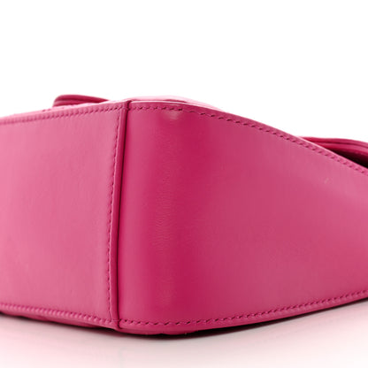 Gucci Calfskin Matelasse Monochrome Mini GG Marmont Top Handle Shoulder Bag Classic Fuxia 10 of 13