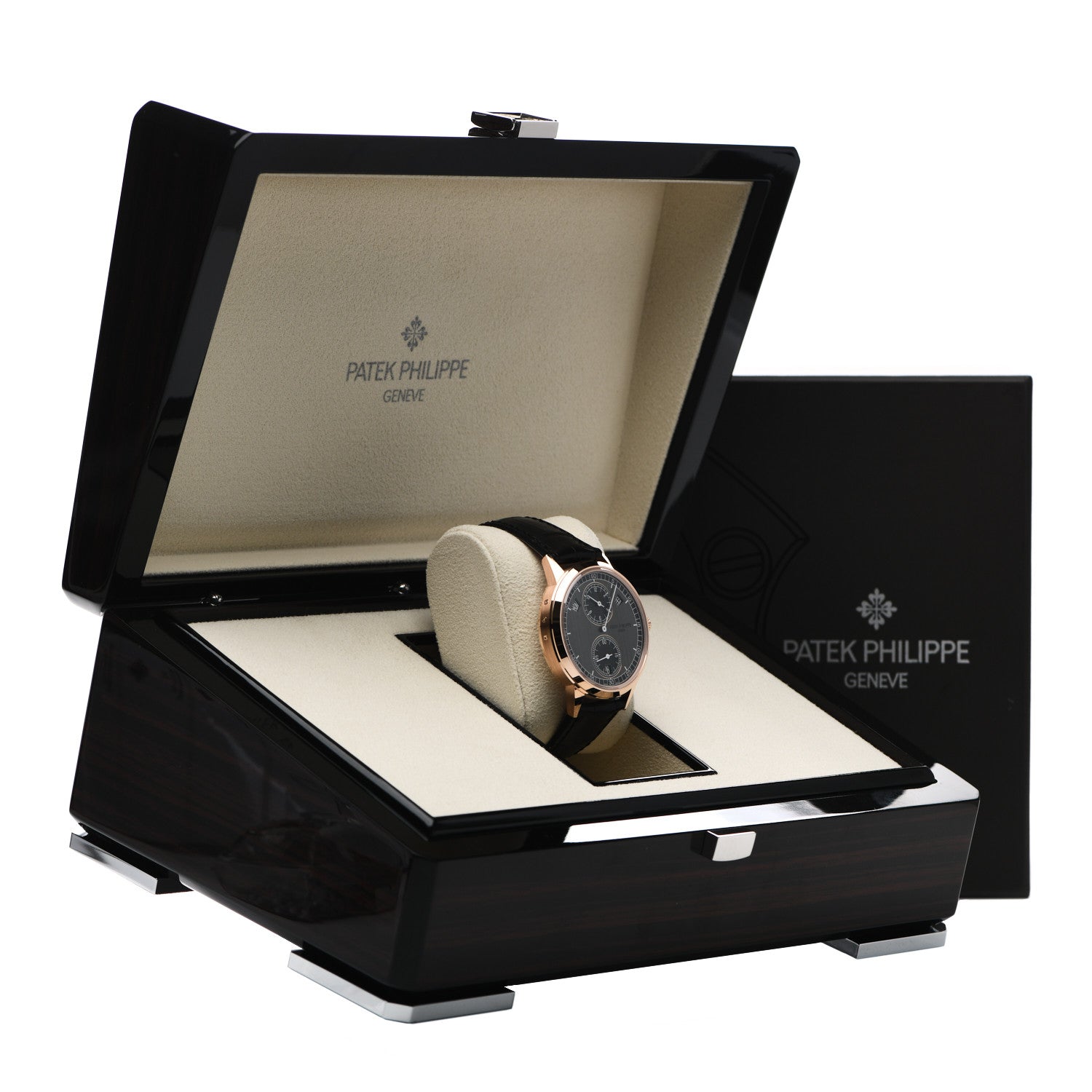 Patek Philippe 18K Rose Gold Alligator 40.5mm Annual Calendar Regulator Display Automatic Watch Graphite 5235/50R 5 of 5