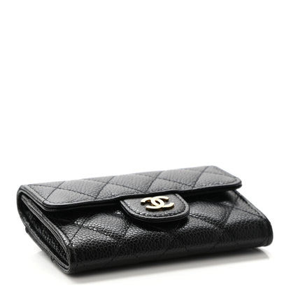 Chanel Caviar Quilted Flap Card Holder Wallet Black 4 of 7