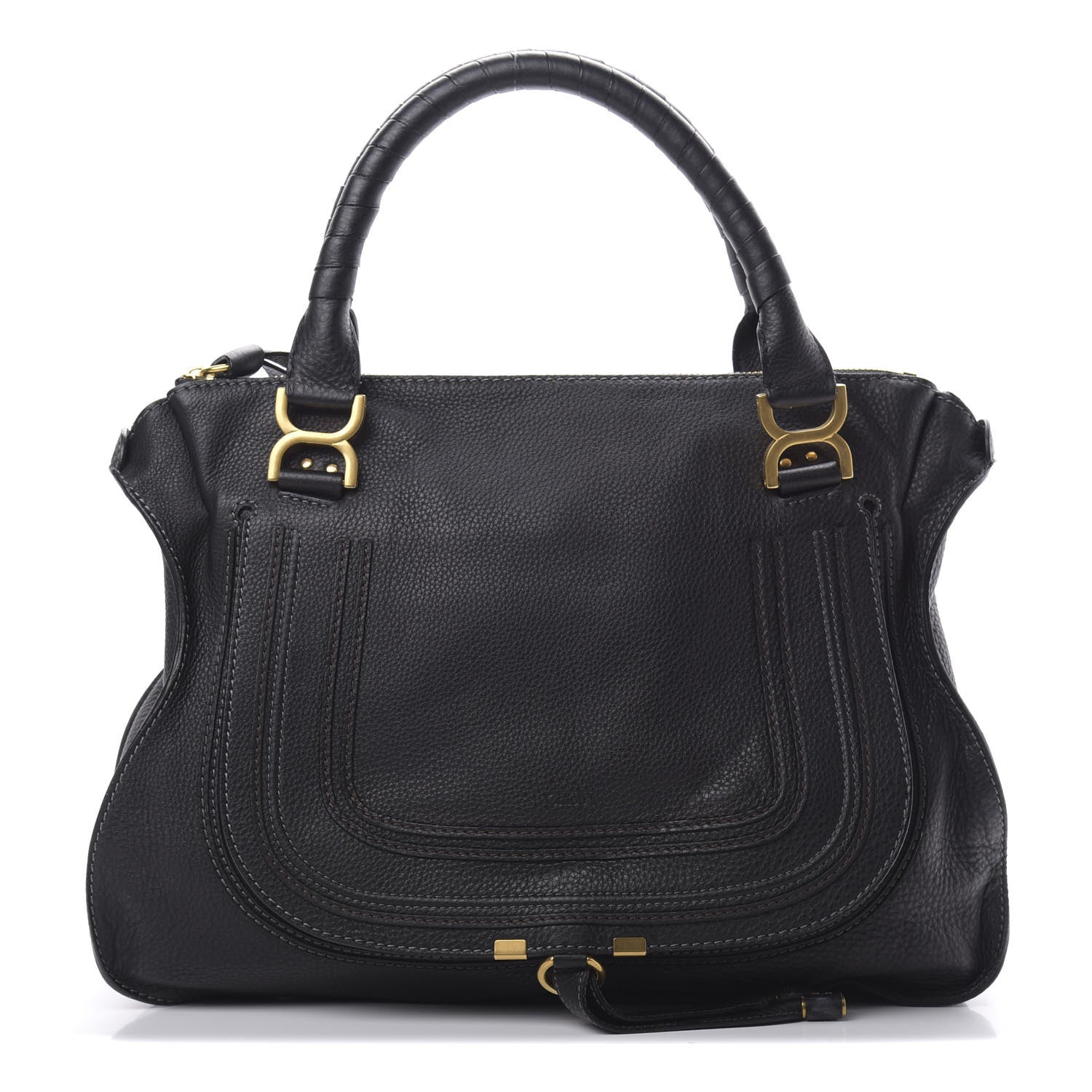 Chloe Calfskin Large Marcie Satchel Black 1 of 12