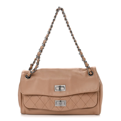Chanel Lambskin Quilted Large Mademoiselle Double Flap Light Brown 1 of 10