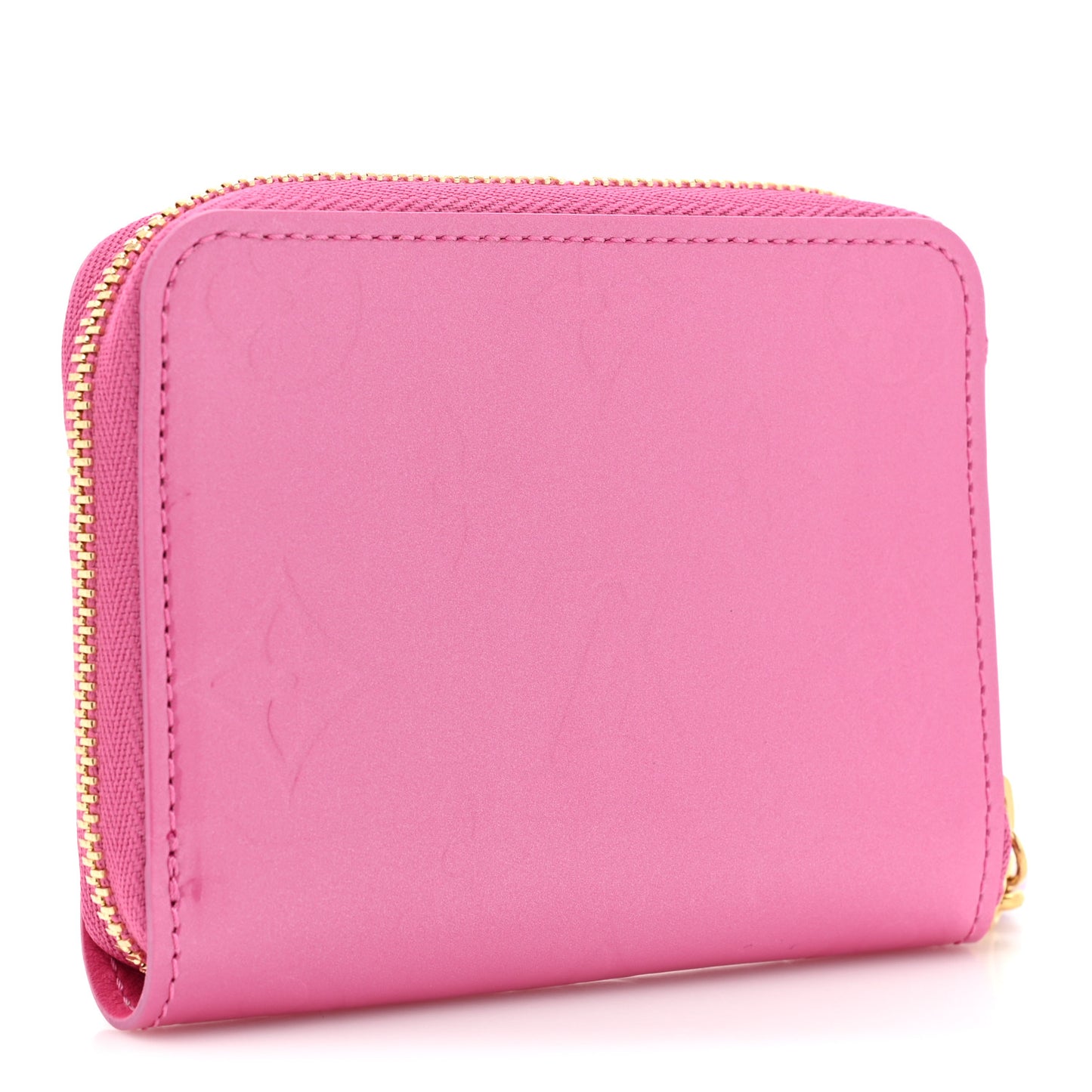 Vernis Enamel Heart Zippy Coin Purse Neon Pink
