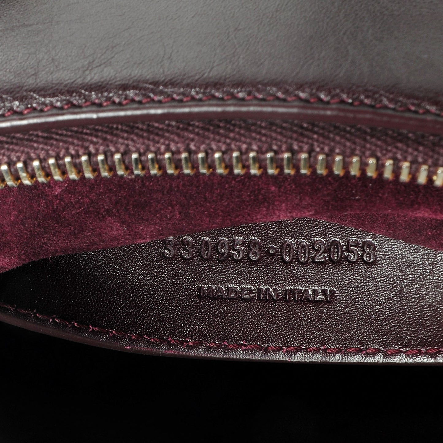 Calfskin Classic Baby Duffle Wine