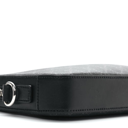 Gucci GG Supreme Monogram Appia Calfskin Web Wristlet Black 8 of 9