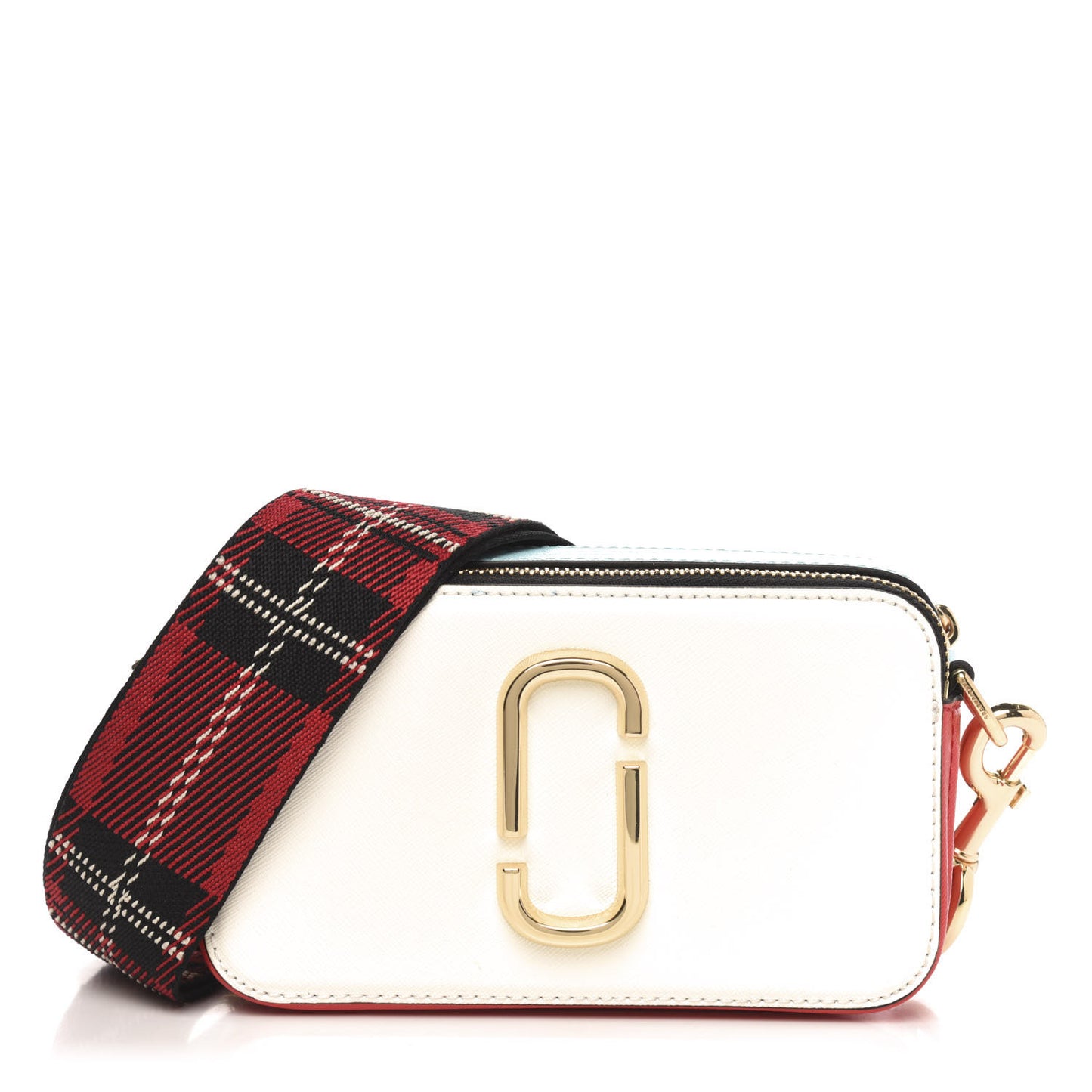 Saffiano Small Snapshot Camera Bag Porcelain Multi