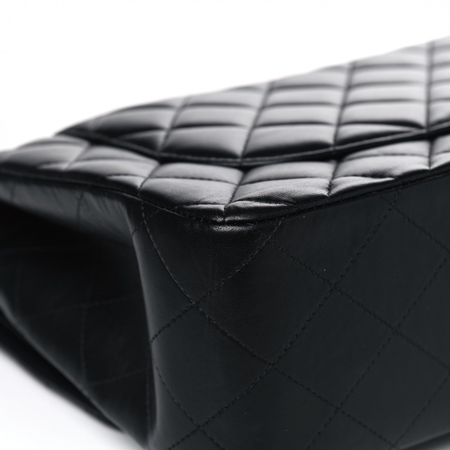 Chanel Lambskin Quilted Jumbo Double Flap Black 7 of 8