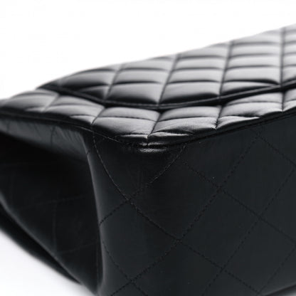 Chanel Lambskin Quilted Jumbo Double Flap Black 7 of 8