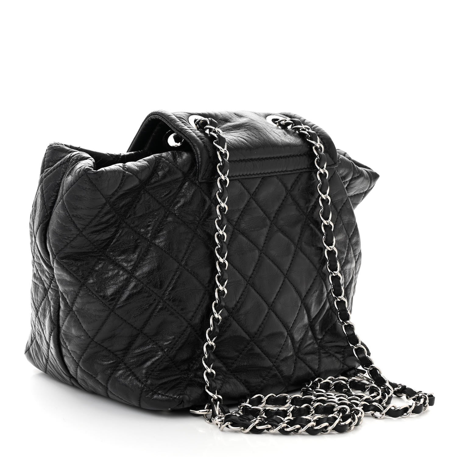 Chanel Glazed Calfskin Quilted Beijing Backpack Black 3 of 10