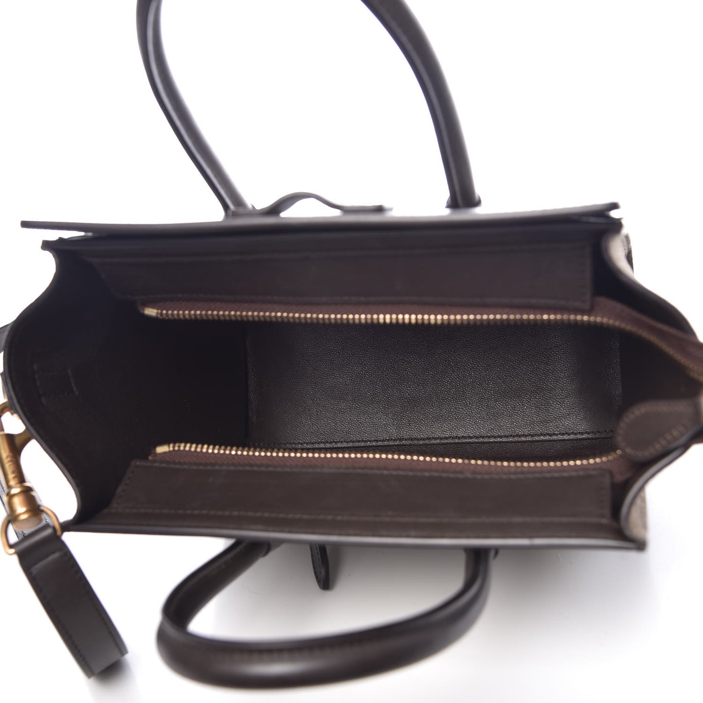 Grained Baby Calfskin Nubuck Nano Tri-Color Luggage Olive