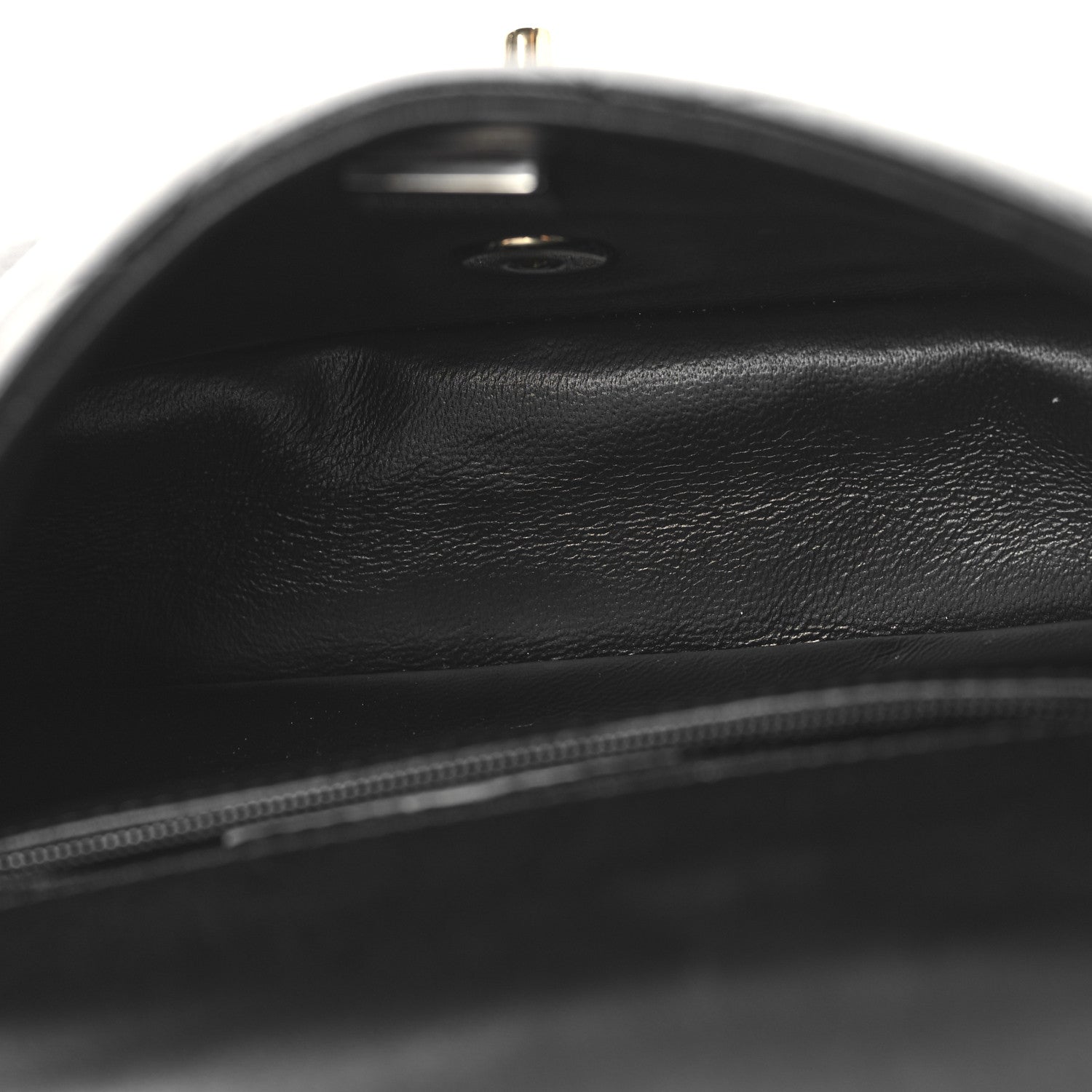 Chanel Lambskin Quilted Resin Pearl Chain Top Handle Flap Black 5 of 10