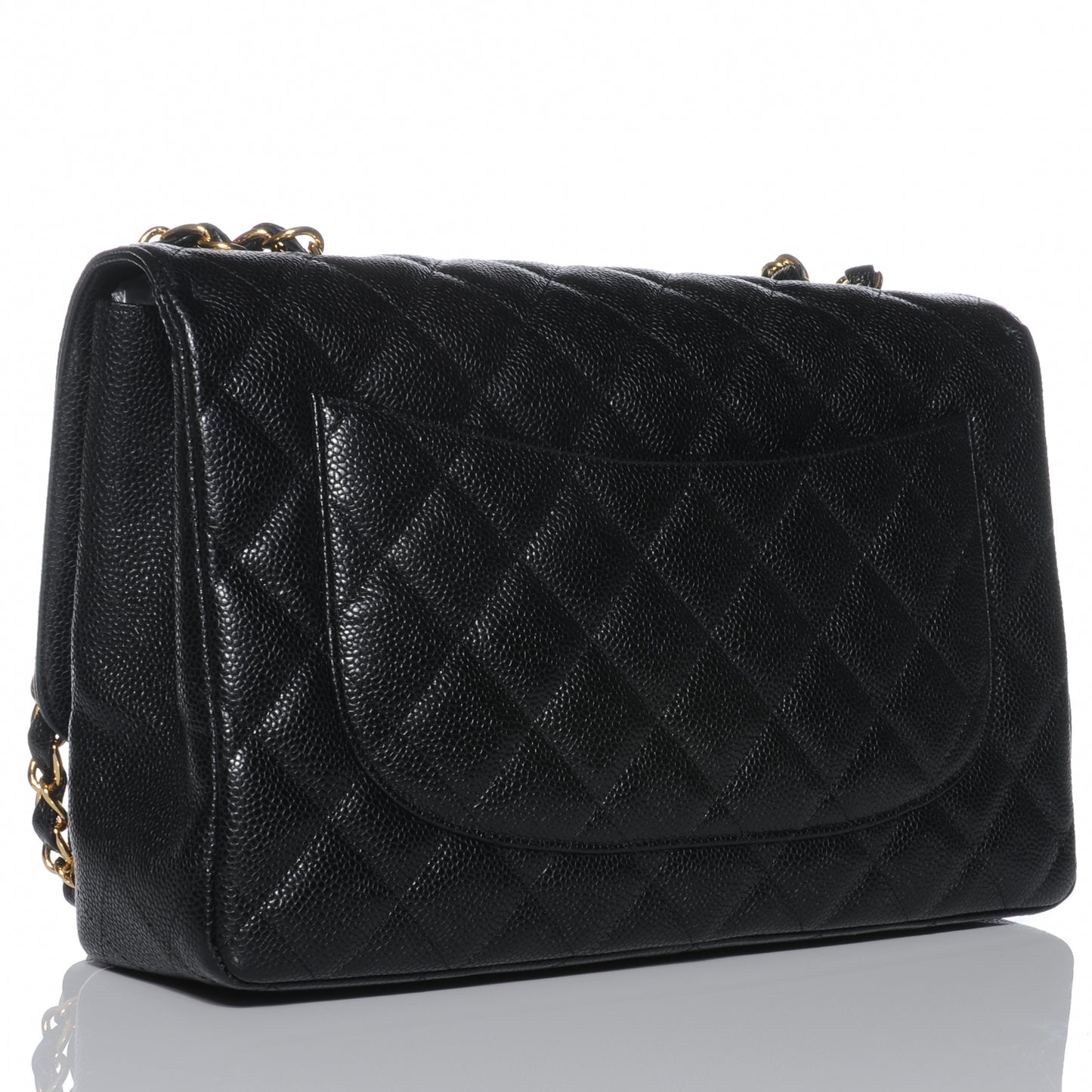 Caviar Jumbo Single Flap Black