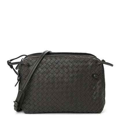 Bottega Veneta Nappa Intrecciato Crossbody Messenger Light Grey 1 of 12