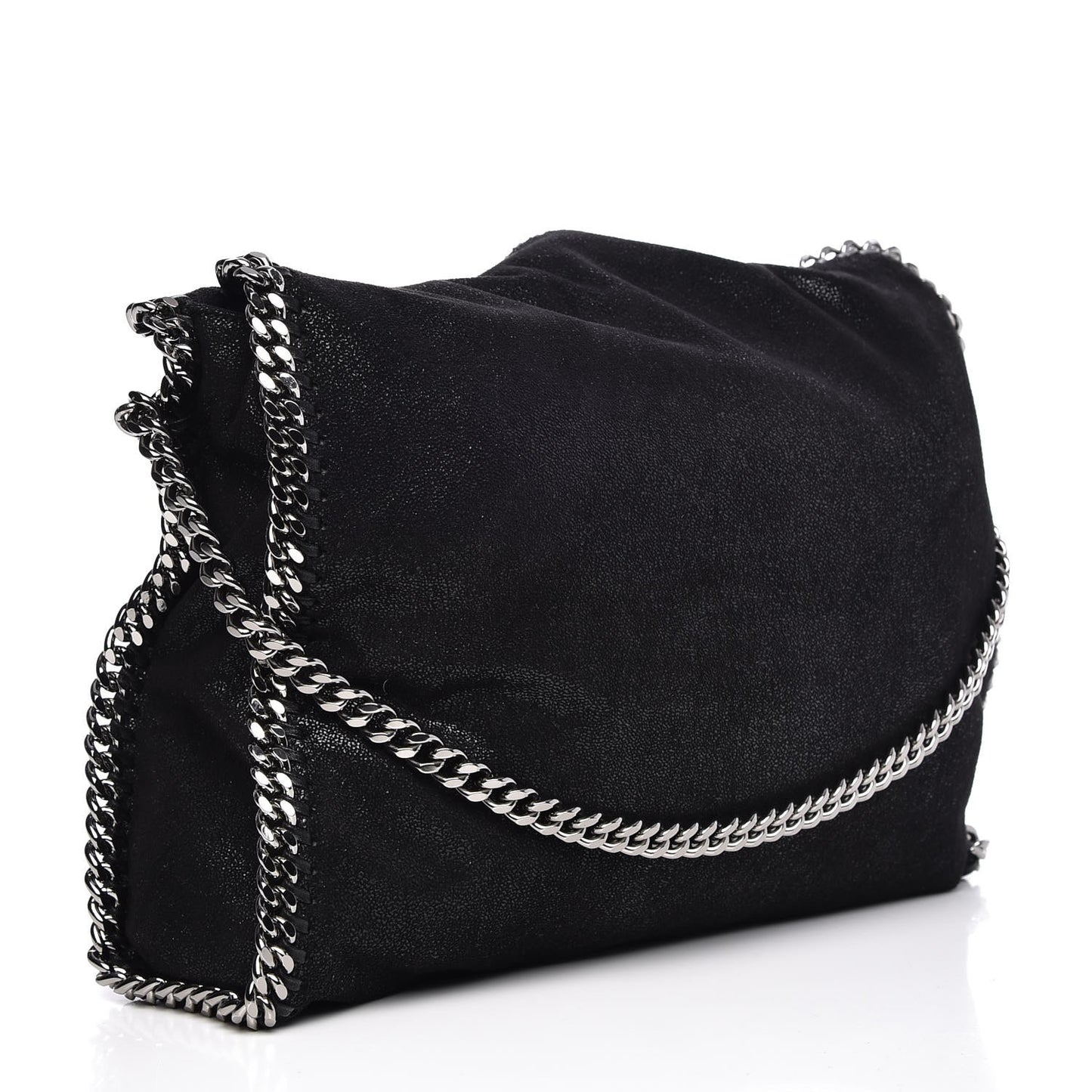 Shaggy Deer Falabella Fold Over Tote Black