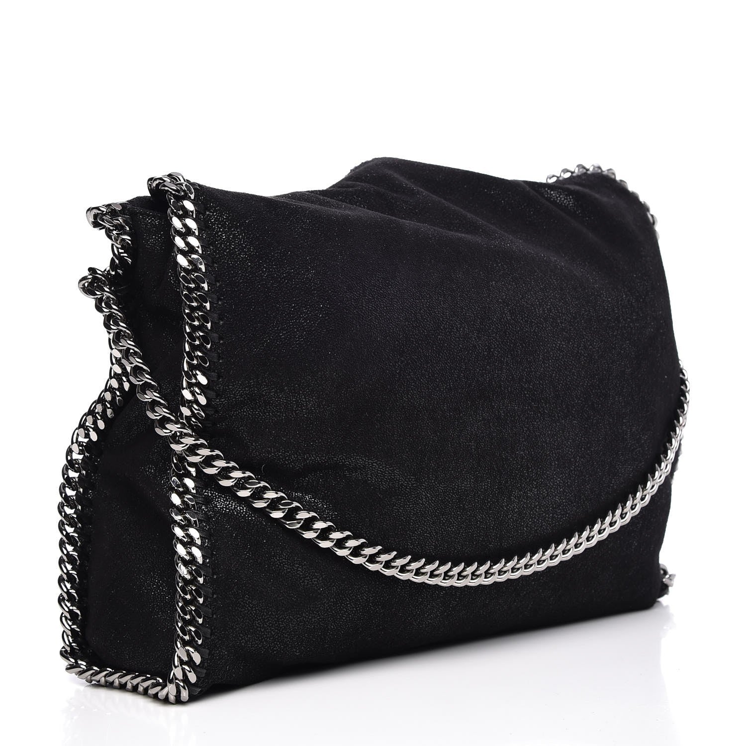 Stella McCartney Shaggy Deer Falabella Fold Over Tote Black 4 of 8