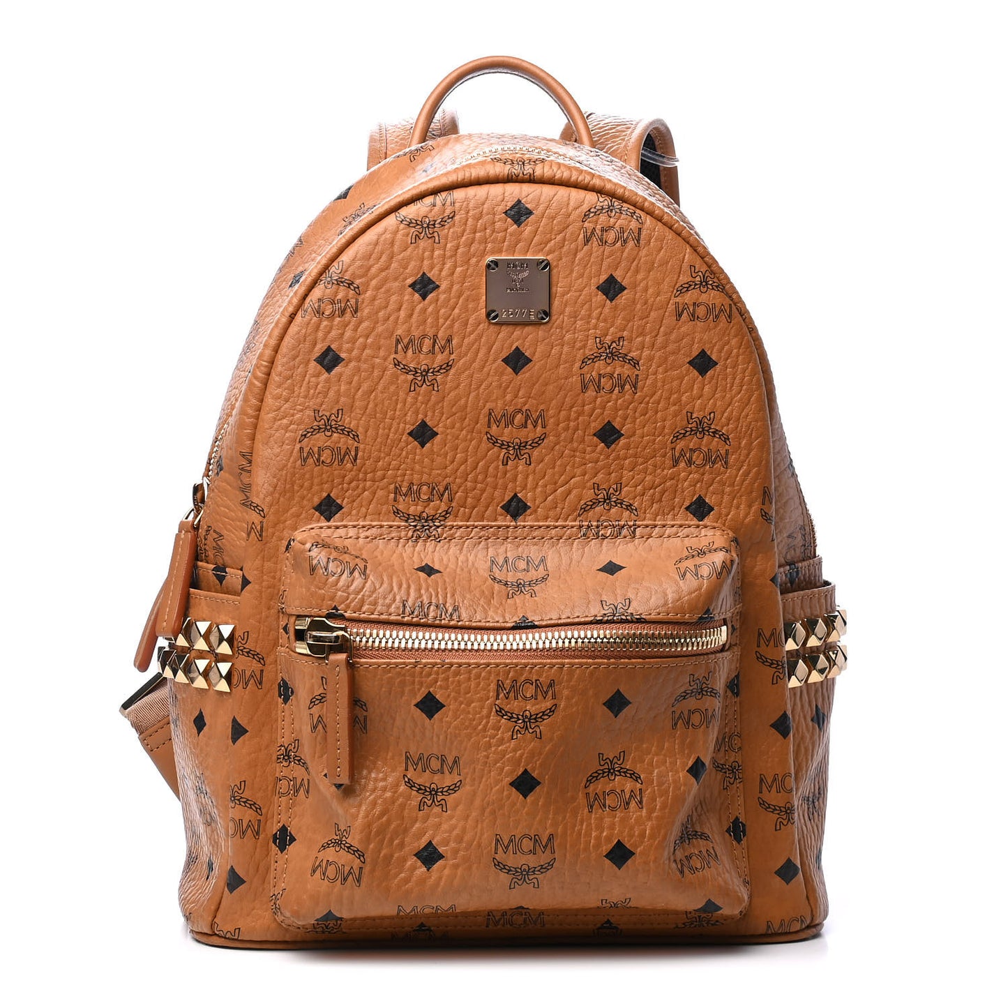 Visetos Small Side Stud Stark Backpack Cognac