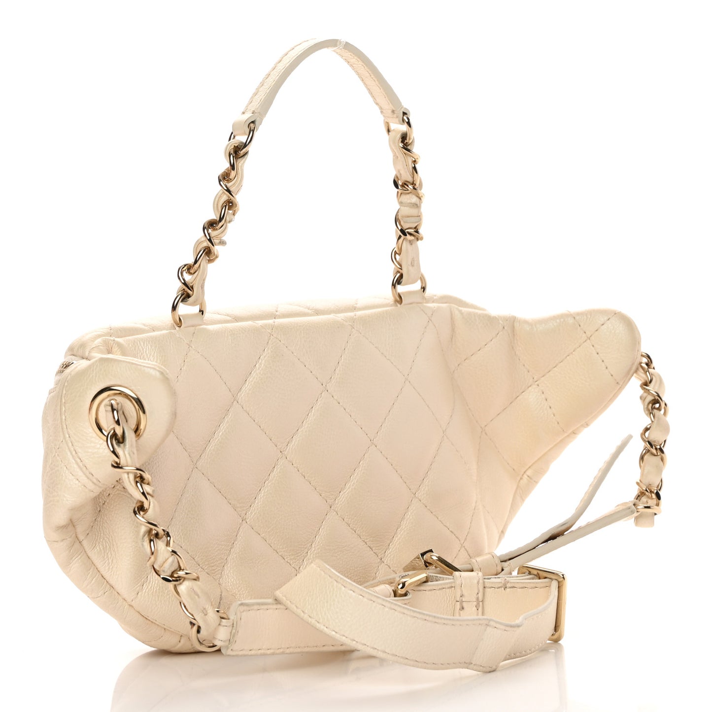 Calfskin Quilted All About Waist Belt Bag Light Beige