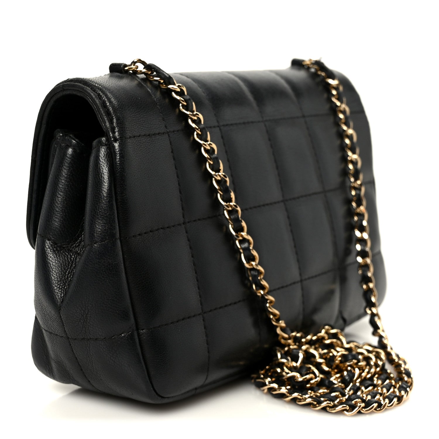 Chanel Lambskin Quilted Mini Chocolate Bar Flap Black 1850865