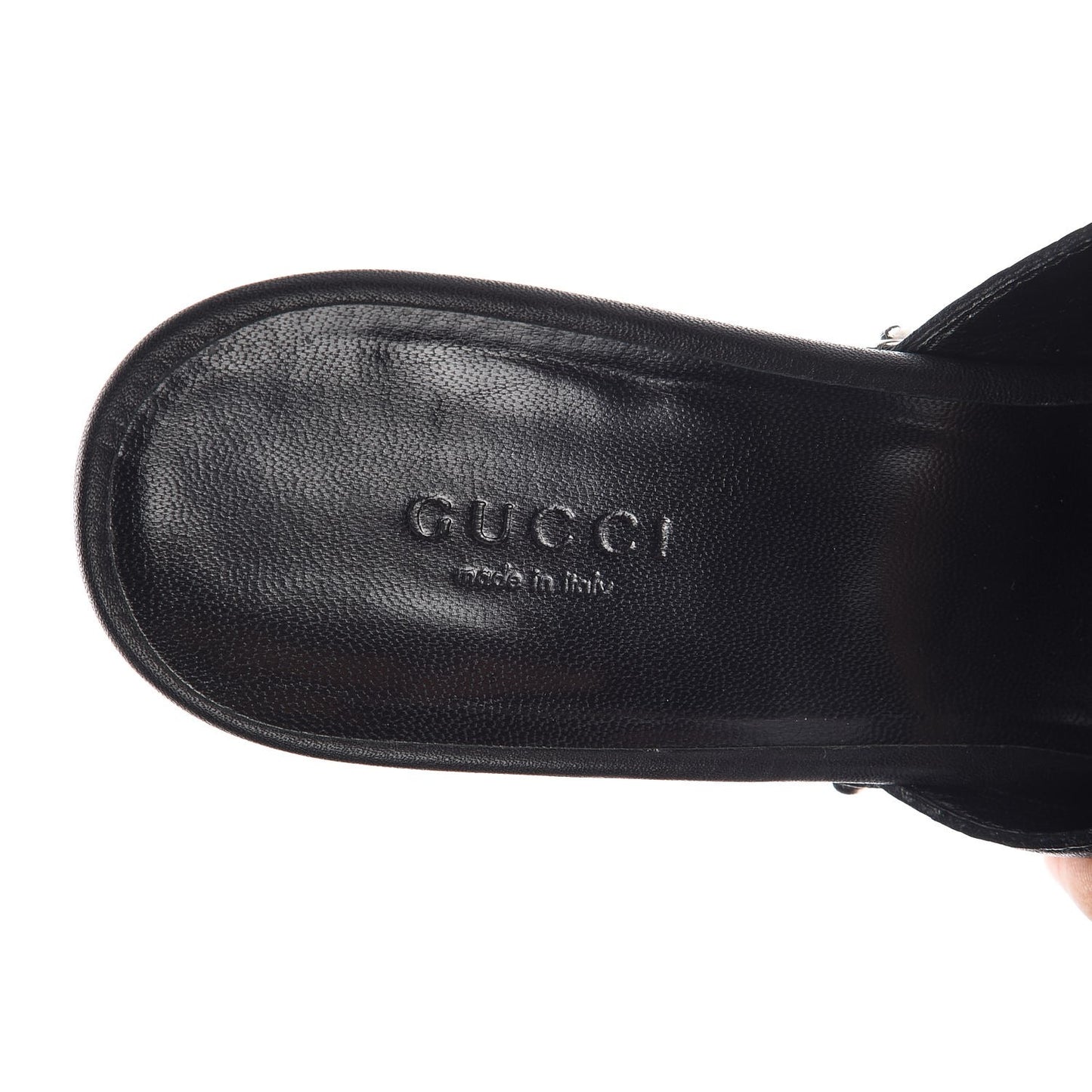 Cellarius Soft Calfskin Icon Bit Platform Clog High Heel Slide Sandals 37.5 Black