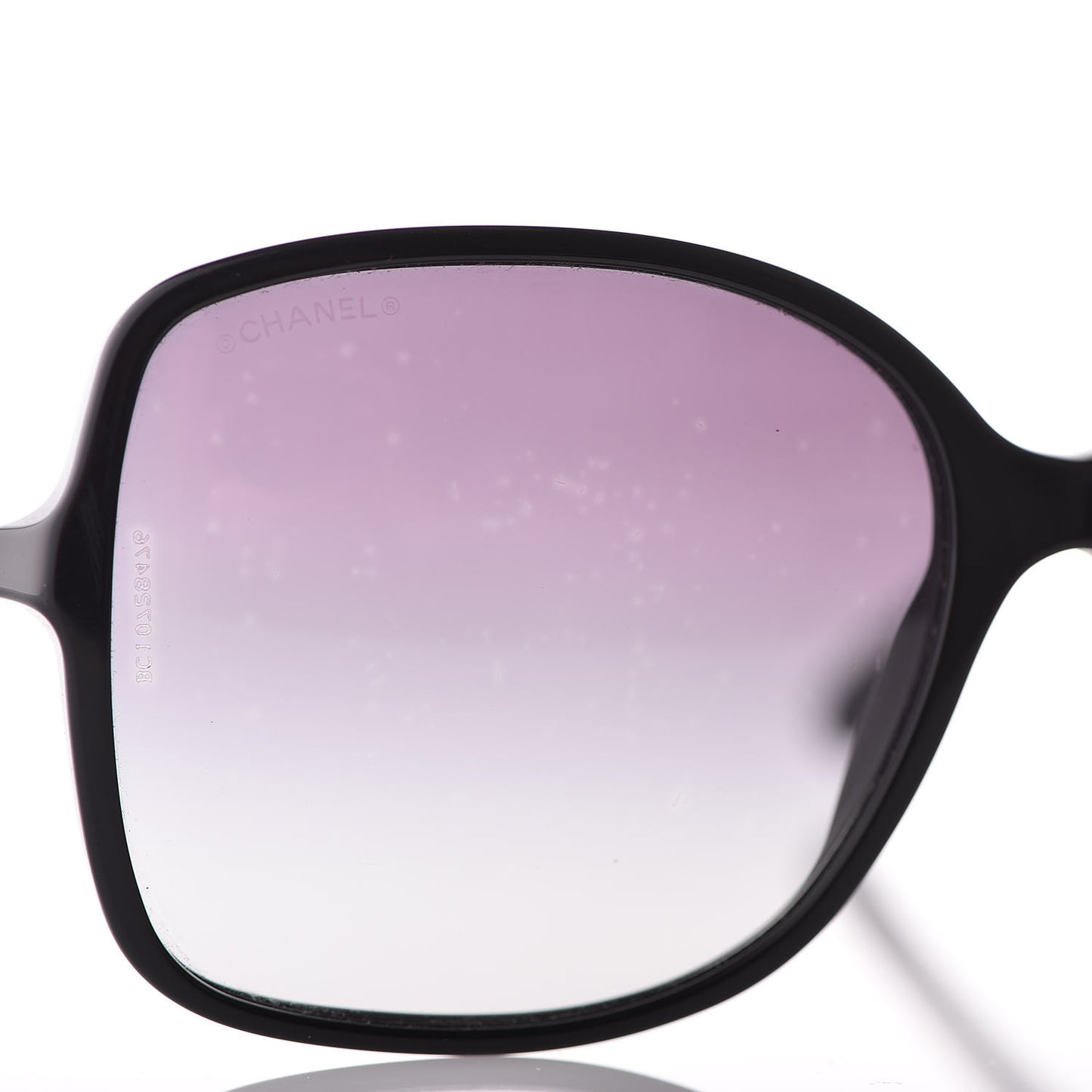 Lambskin Square Chain Sunglasses 5210-Q Black