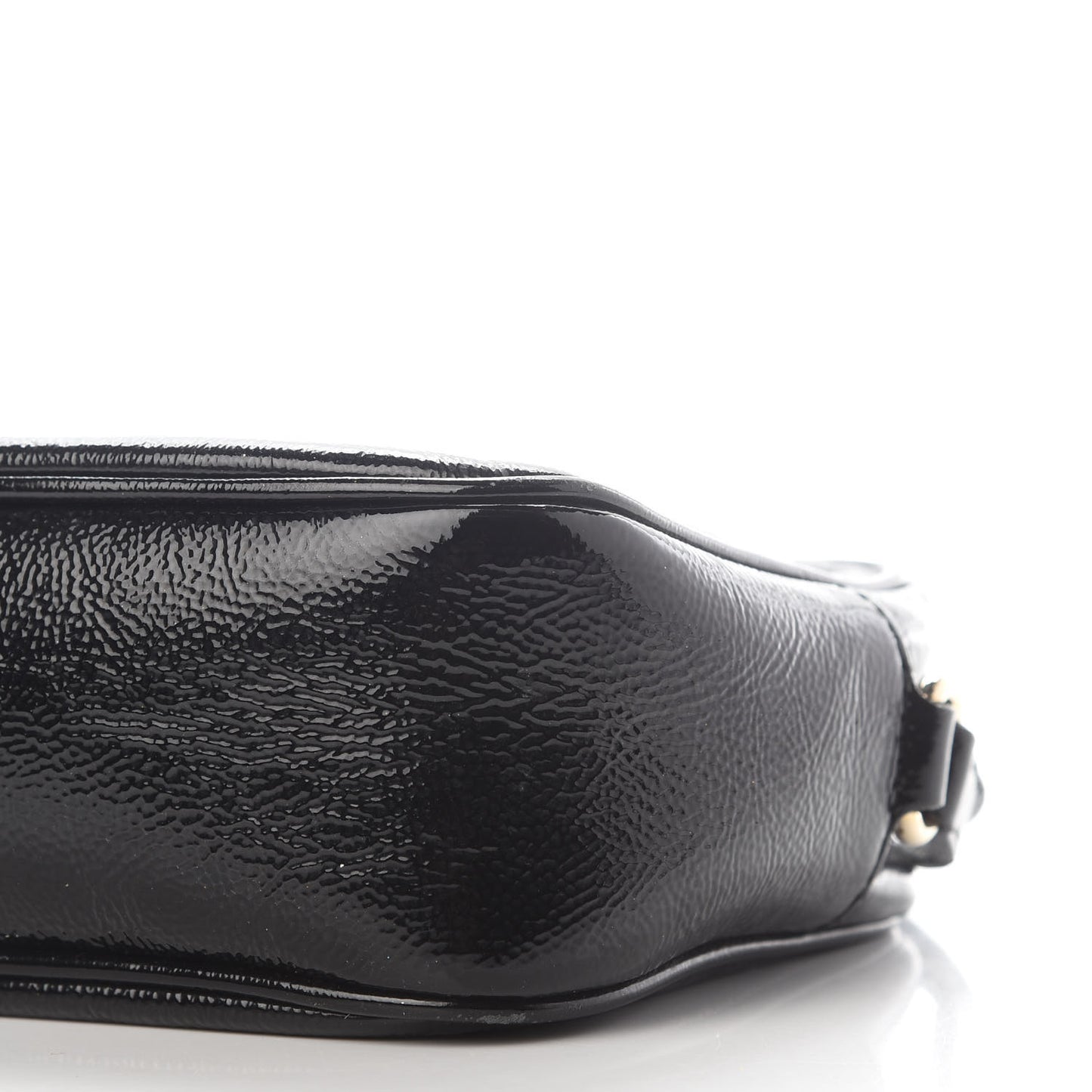 Soft Patent Small Soho Disco Bag Black