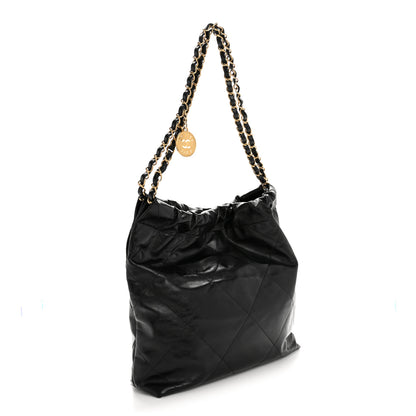 Chanel Shiny Calfskin Quilted Small Chanel 22 Black 4 of 12