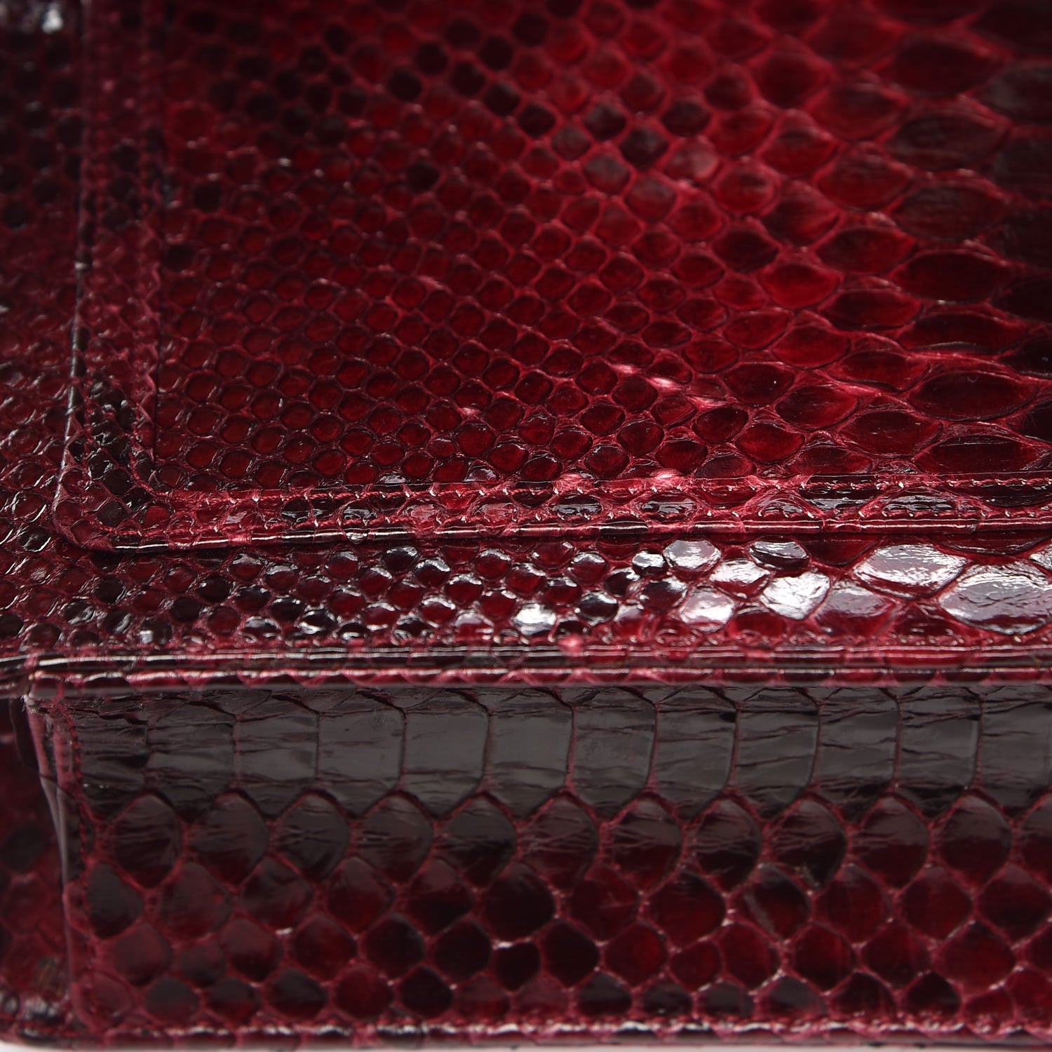 Judith Leiber Python Crystal Clutch Red 7 of 9