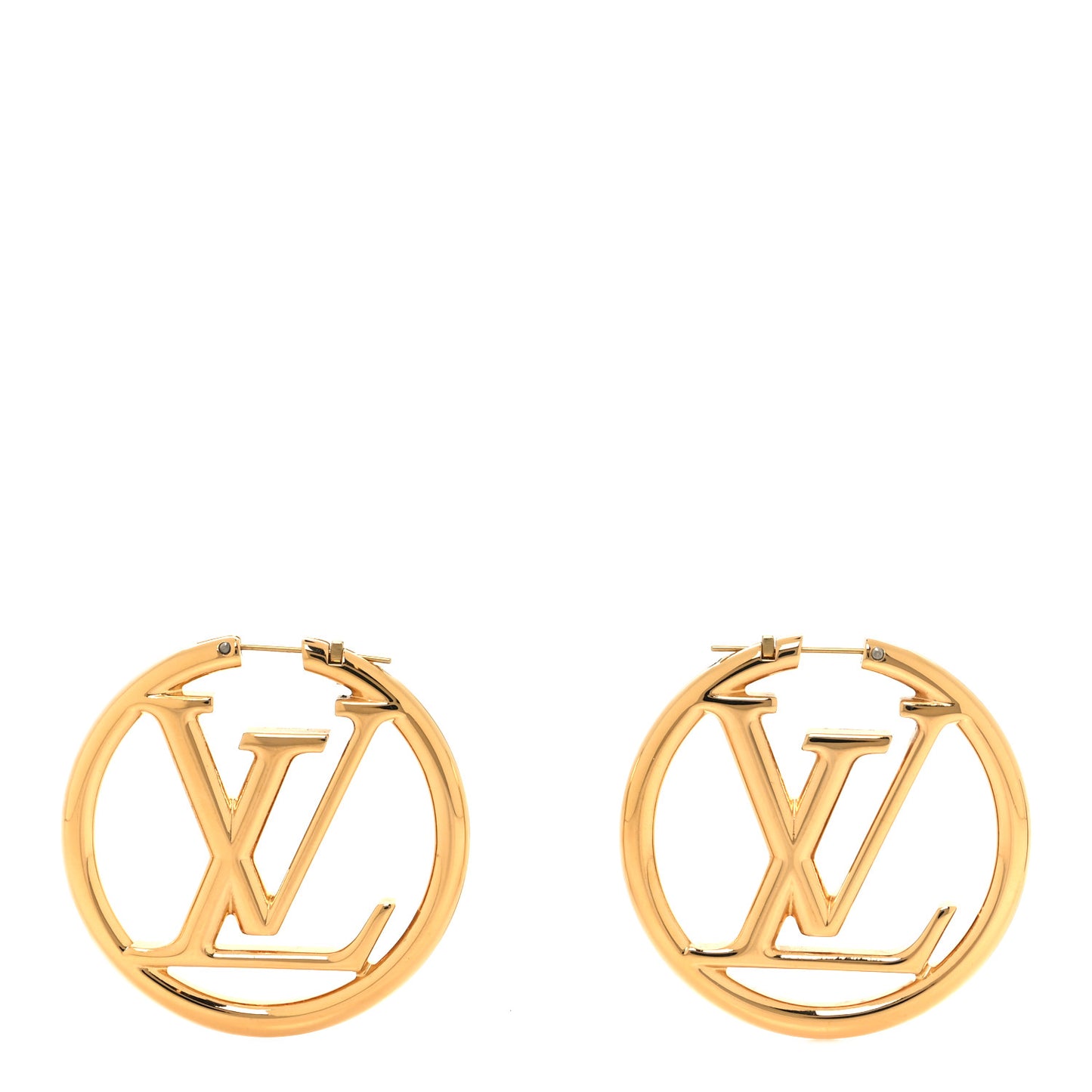 Metal Louise Hoop Earrings Gold
