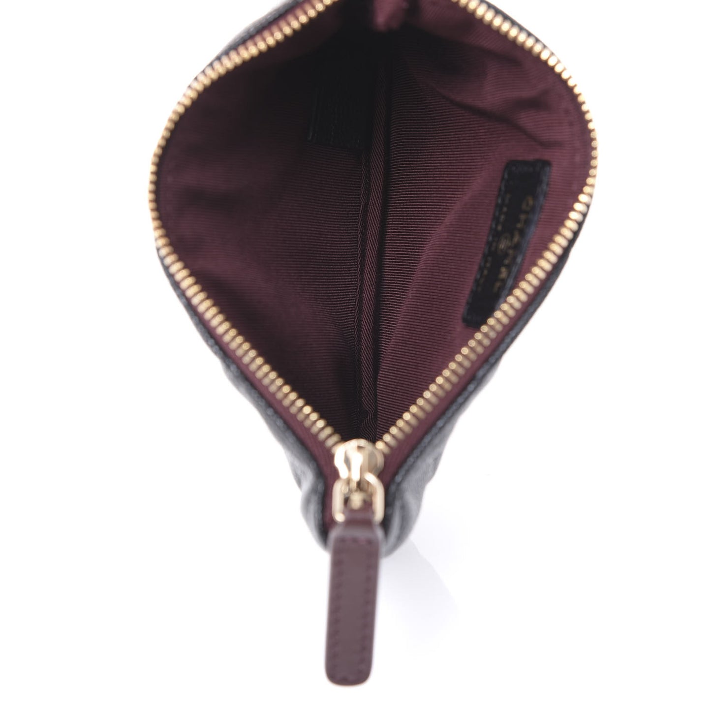 Caviar Quilted Small Cosmetic Case Black