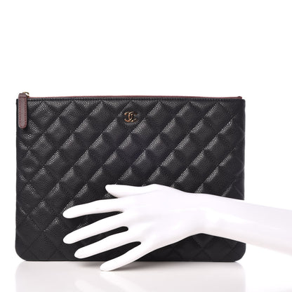 Chanel Caviar Quilted Medium Cosmetic Case Black 2 of 8