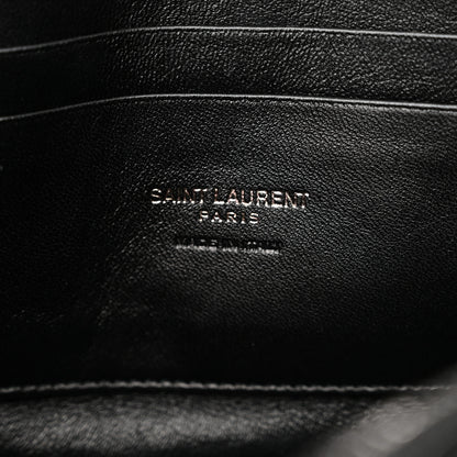 Saint Laurent Patent Calfskin Matelasse Monogram Mini Lou Camera Bag Black 7 of 10