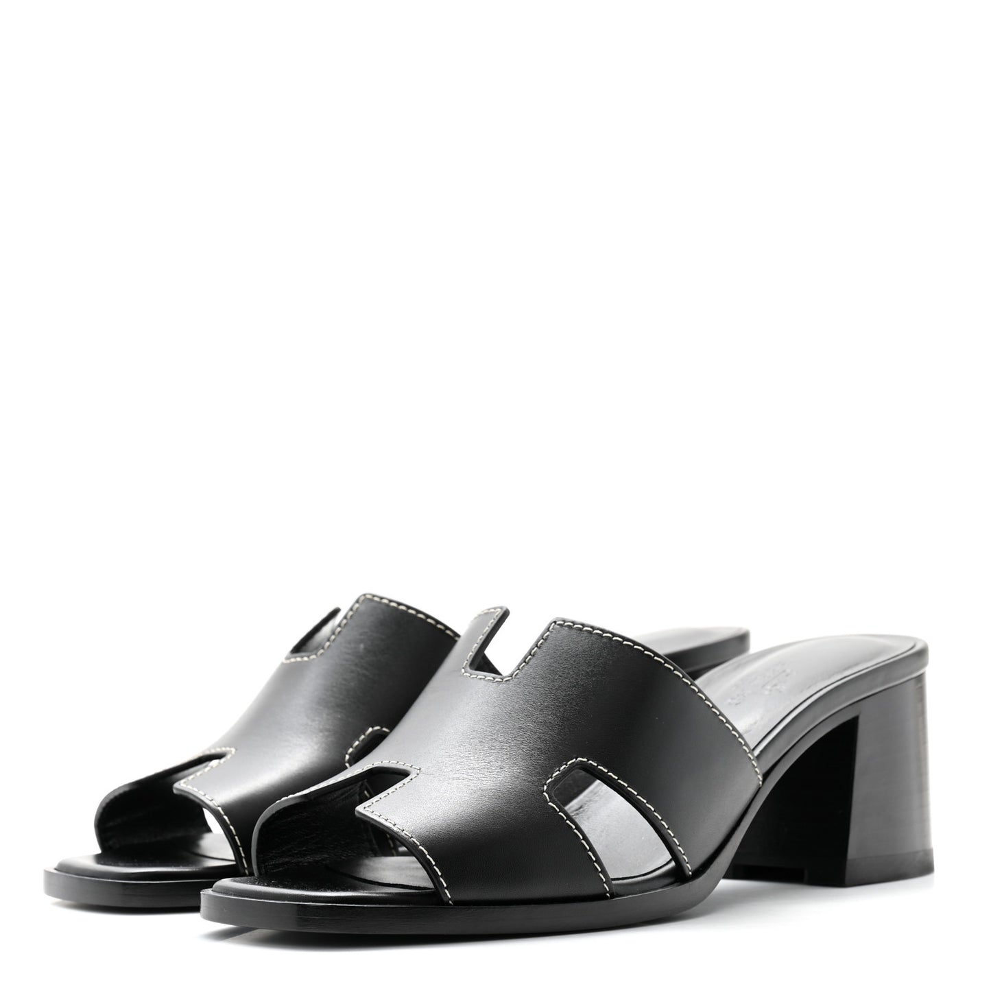 Calfskin Helia Sandals 37 Black
