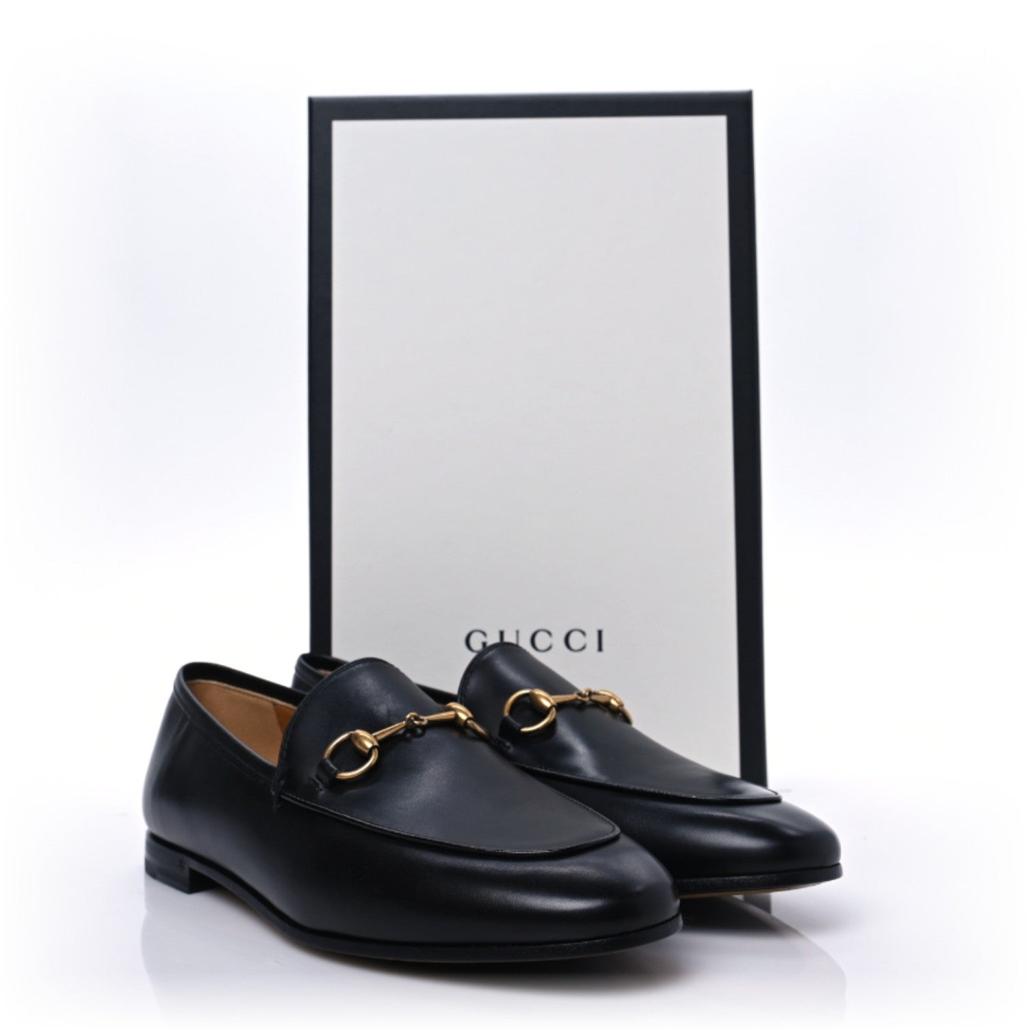 Gucci Calfskin Womens Jordaan Loafers 38 Black 9 of 9