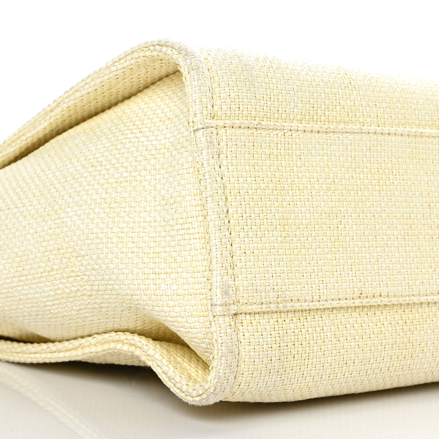 Woven Straw Raffia Small Deauville Tote Yellow