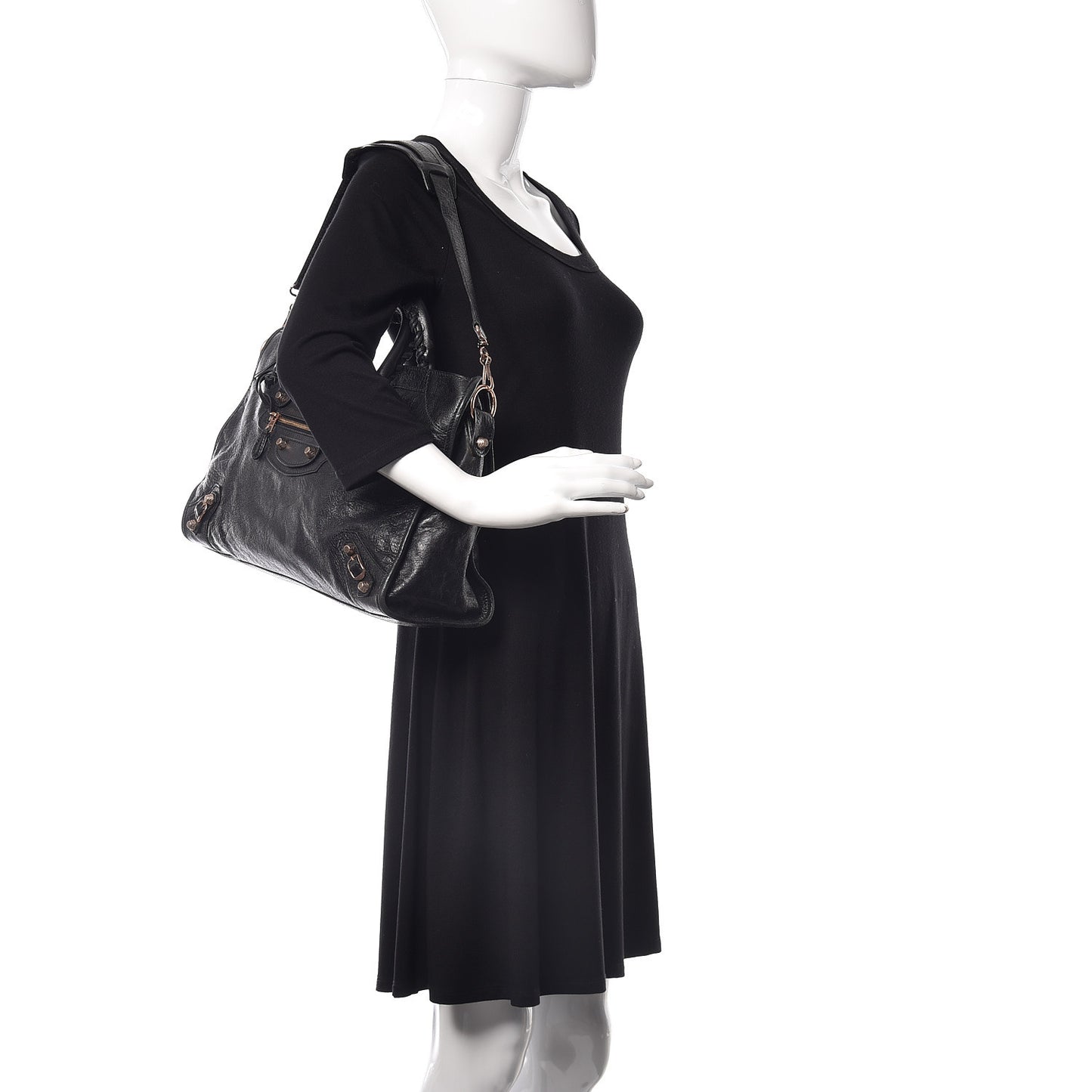 Agneau Giant 12 Rose Gold Hardware City Black