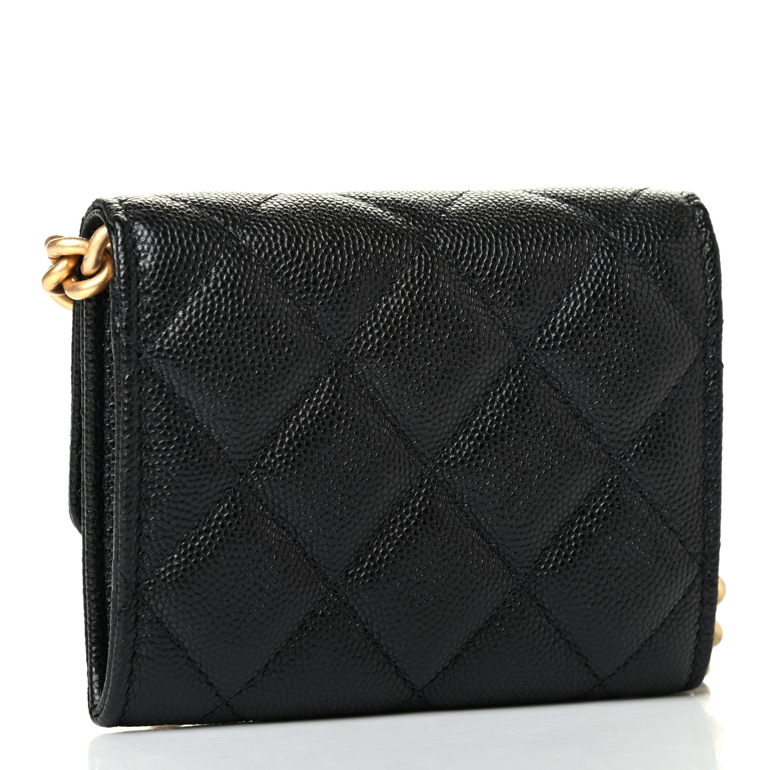 Chanel Caviar Quilted Bracelet On Chain Clutch Black 2 of 4