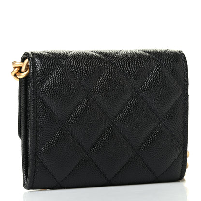 Chanel Caviar Quilted Bracelet On Chain Clutch Black 2 of 4