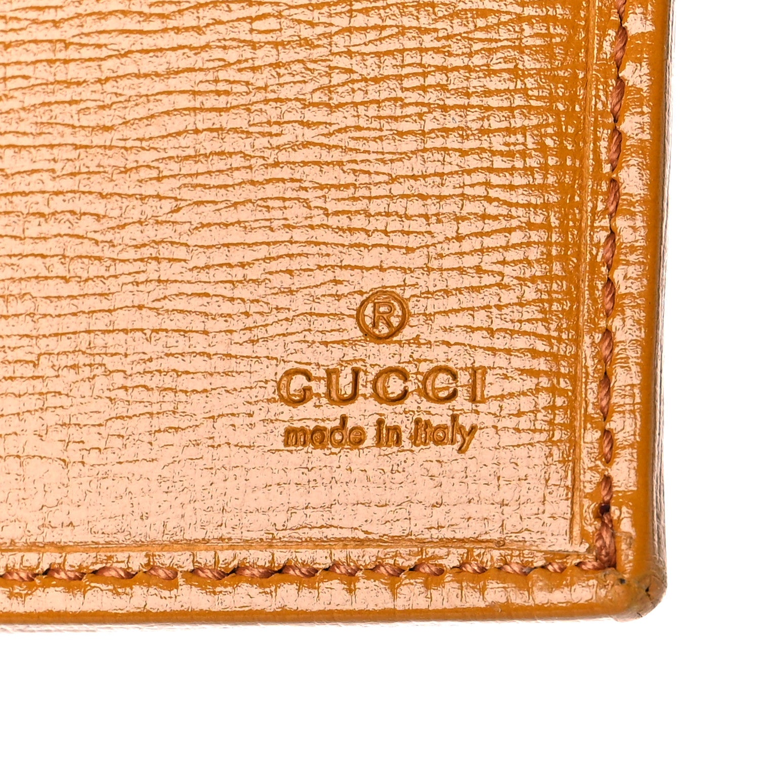 Gucci GG Supreme Monogram Textured Calfskin Retro Interlocking G Passport Case Beige Yellow 6 of 9