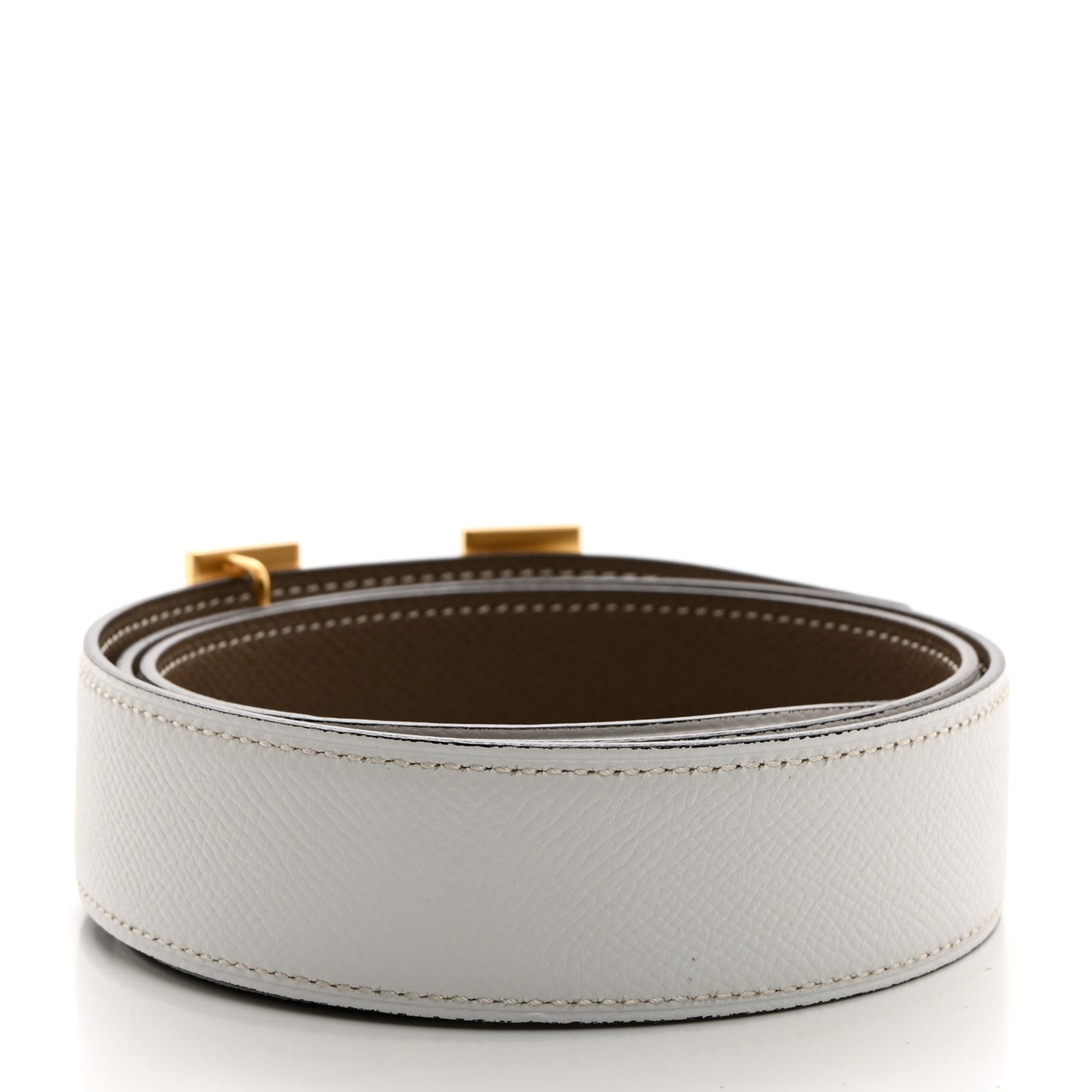 Epsom 32mm H Belt 80 85/34 White Etoupe
